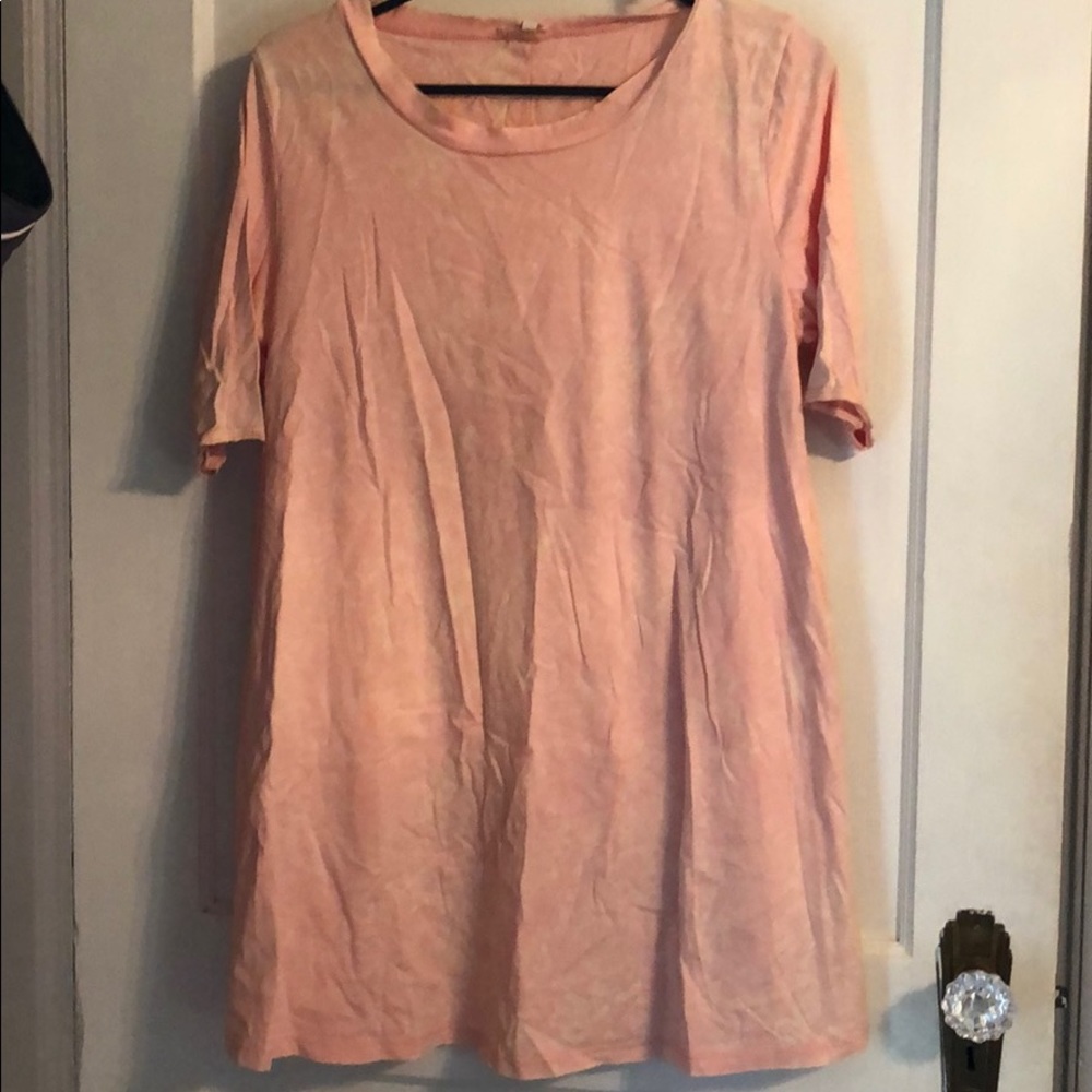 Peach Bleach Washed Tunic